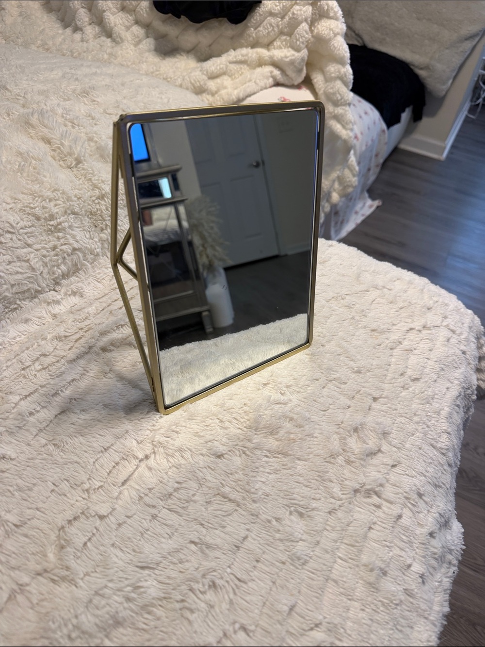 Target Gold Rectangle Freestanding Vanity Mirror